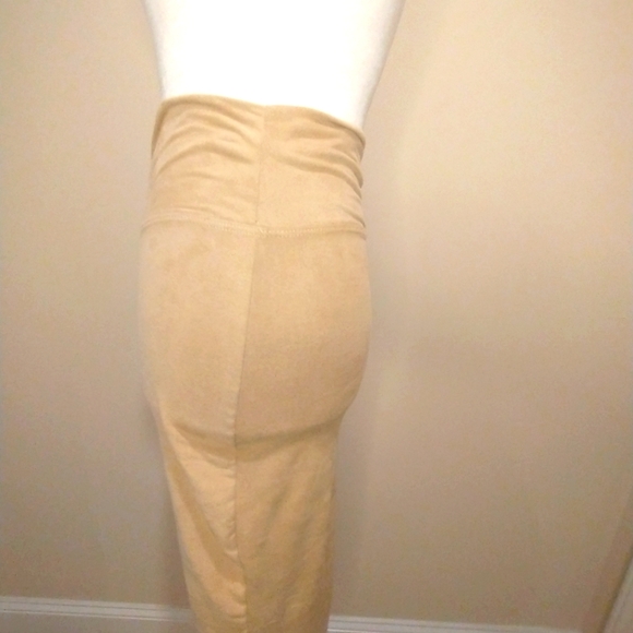NWOT Derek Heart Brushed Suede Golden Caramel Colored Pencil Skirt - Picture 4 of 8